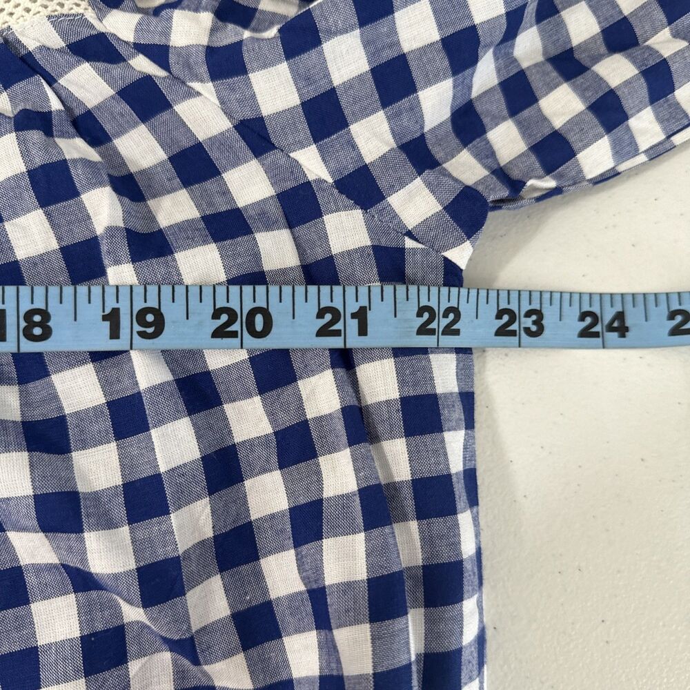 Redtag Maxi Dress‎ Womens 14 Eyelet Gingham Granny Cottagecore 90s - Picture 6 of 10